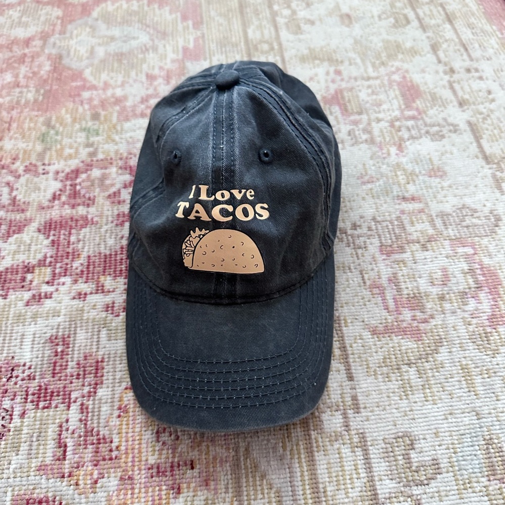 Gray Adjustable I LOVE TACOS cap